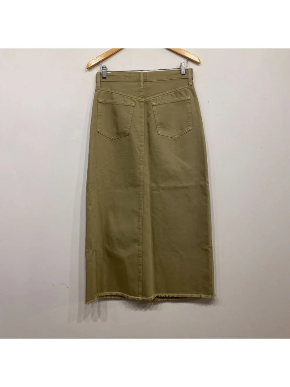J.Crew Classic Denim‎ Maxi Skirt in Light Green Size 27